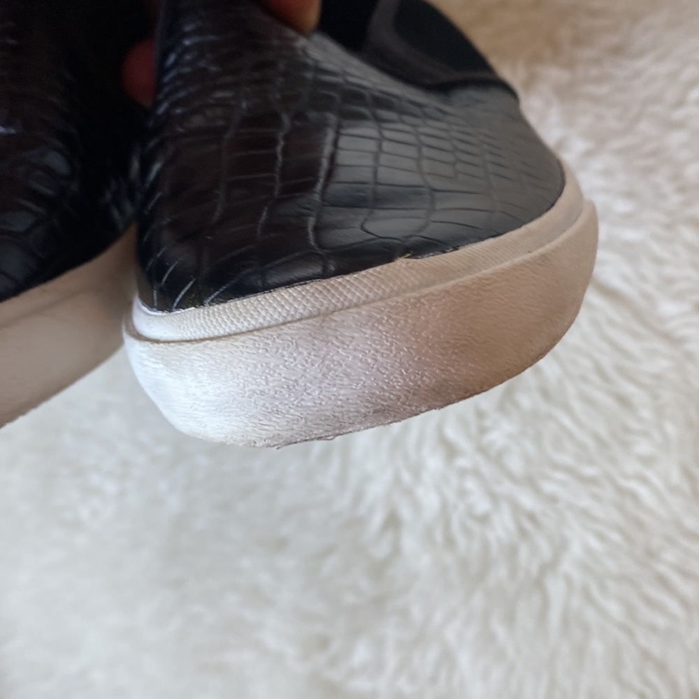UGG Black Croc Embossed Slip On Sneakers - Picture 8 of 13
